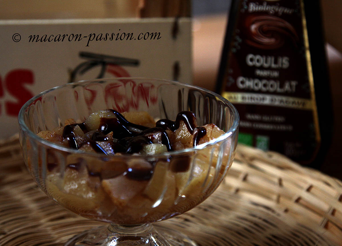 compote pomme pomme coulis choco1